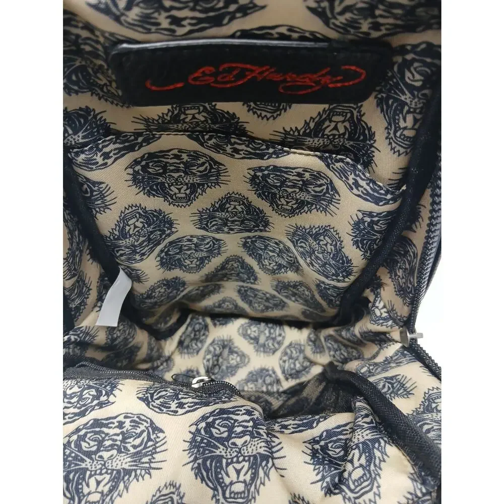 Ed Hardy Black Eagle Skull Sling Bag Crossbody Backpack Y2K Steetwear Tatoo Art